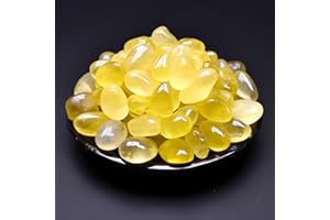 SigMntun Polished Citrine Crystals - 72 pcs Handpicked Natural Tumbled Gemstones Rocks, Pebbles for Reiki, Chakra, Healing, Home Decor