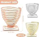 cailiya Makeup Sponge Holder Drying Rack Beauty Egg Puff Stand - 3PCS Gold view 3