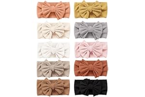 Niceye Baby Girls Headbands with Bows Handmade Hair Accessories Stretchy Hairbands for Newborn Infant Toddler