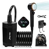 Ann Katy Portable Camping Shower Pump,Rechargeable Electric Outdoor Shower | Upgrade Multiple Spray Modes, Lightweight Portable Shower Pump Kit for Outdoor Camping Road Trip Hiking RV Travel