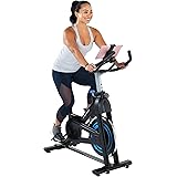 exerpeutic spin bike with bluetooth connectivity and chest belt