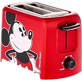 Disney Mickey Mouse 2 Slice Toaster by Select Brands with Browning Control | Disney Toaster for Breakfast Toast &amp; Sandwich Bread, Kitchen Essential with Self-Centering Slots &amp; High-Rise Toast Lift