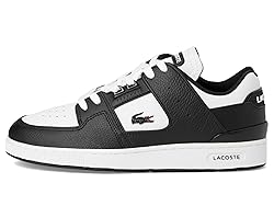 Lacoste Mens Court Cage Sneaker, BLK/WHT, 9.5