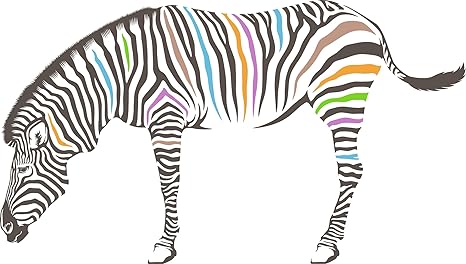 Amazon Co Jp 東京ステッカー ウォールステッカー 転写式 シマウマ ブラウン Lサイズ Ts 0012 Al ホーム キッチン