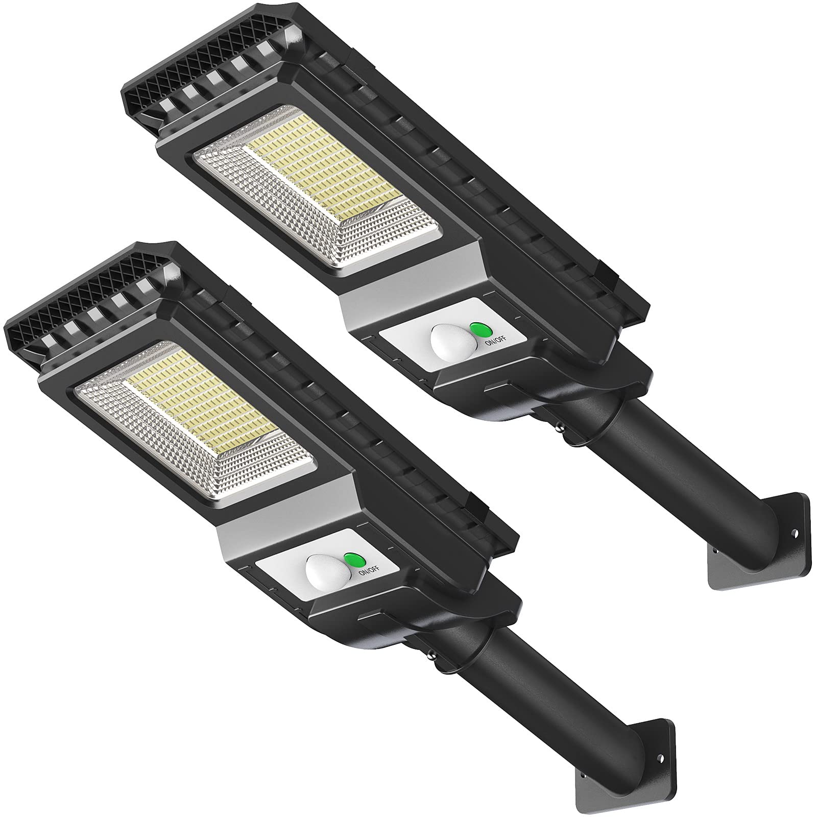 Photo 1 of Engrepo Solar Lights Outdoor, 1000LM 156 LEDs Solar Powered Motion Sensor Light, Security Waterproof Solar Flood Light for Yard, Fence, Garden, Patio, Front Door, Shed, Deck, Path. 2 Pack