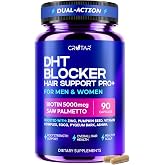 Crotar DHT Blocker for Men &amp; Women Hair Growth Supplement Saw Palmetto | 90 Capsules, Biotin 5000 mcg, Saw Palmetto &amp; Pumpkin Seed Oil, Zinc, Hair &amp; Scalp Support, Ashwagandha, Herbal Complex