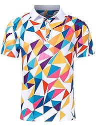 uideazone Mens Golf Shirt 3D Print Tennis Athletic