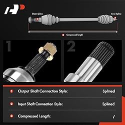 A-Premium Pair (2) Front CV Axle Drive Shaft