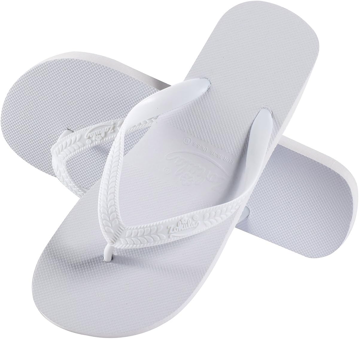 zohula white flip flops