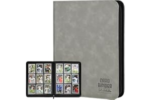 ARKEILIY Trading Card Binder, Premium 9 Pocket Double Sided 540 Pocket PU Card Collection Binder, Collectible Trading Card Albums for MTG, TCG, Sport Card, Game Cards (Gray)