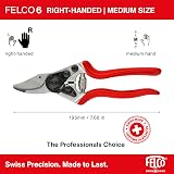 FELCO FEL6 Model 6 Compact Secateurs Red Lightweight Aluminum Handles view 5