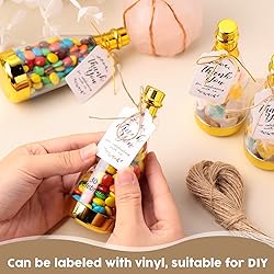 Gerrii 50 Pcs Metallic Champagne Bottle Container