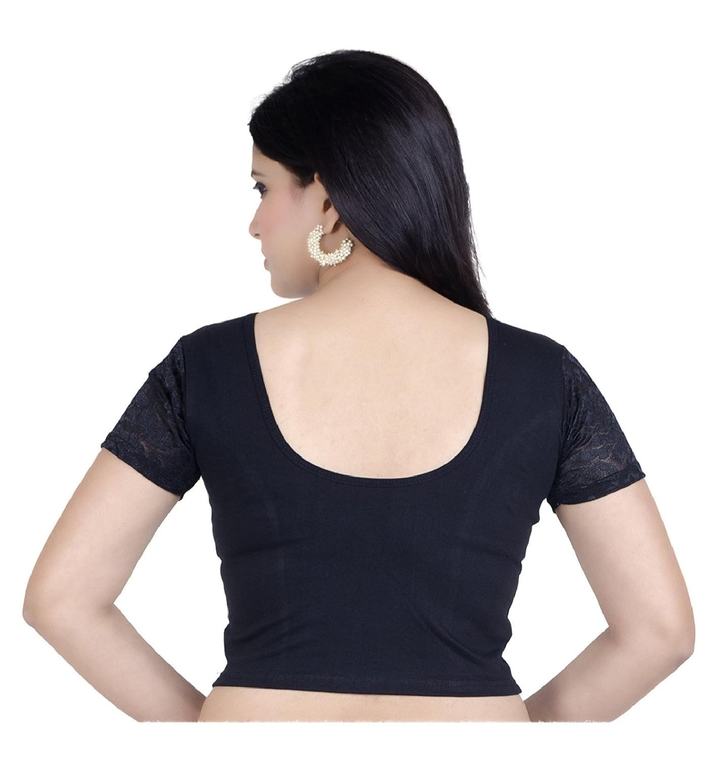 fressia fabrics women's stretchable readymade saree blouse crop top choli pack of 3