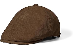 Clakllie Vintage Gatsby Flat Cap Polyester Suede Newsboy Cap for Men Adjustable Cabbie Hunting Hats Ivy Irish Driving Hat