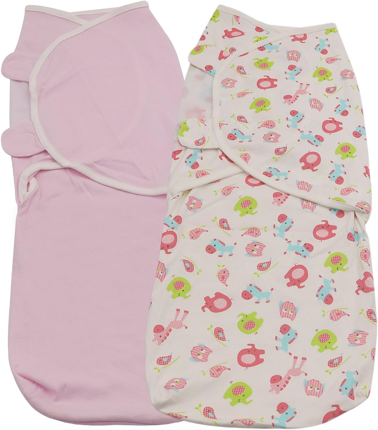 Asoon Swaddle Wrap Blanket for Baby-2 Pack-Unisex Baby Swaddle Wrap Newborn-0-6 Months-100% Cotton Swaddle Wrap-for Girl or Boy (Pink)