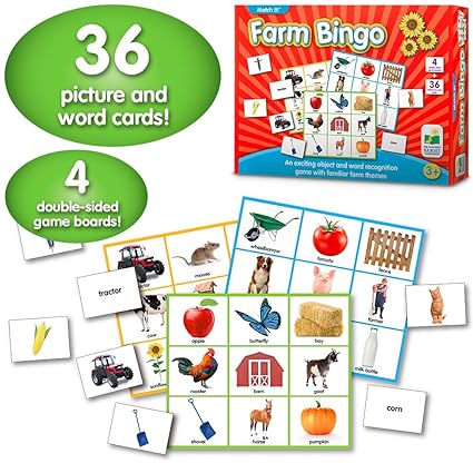 The Learning Journey Match It! Farm Bingo, Multi Color