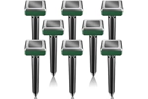 OUTTKITYWI Mole Repellent Solar Powered for Lawns Vole Repellent Ultrasonic Gopher Repellent Vole Chaser Mole Deterrent Sonic Spikes Pest Control Outdoor Keep Moles Out of Yard Lawn 8 Pack
