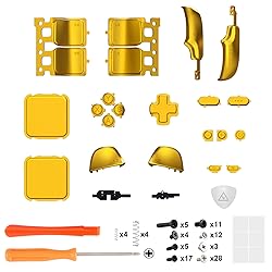 eXtremeRate Chrome Gold Replacement Full Set