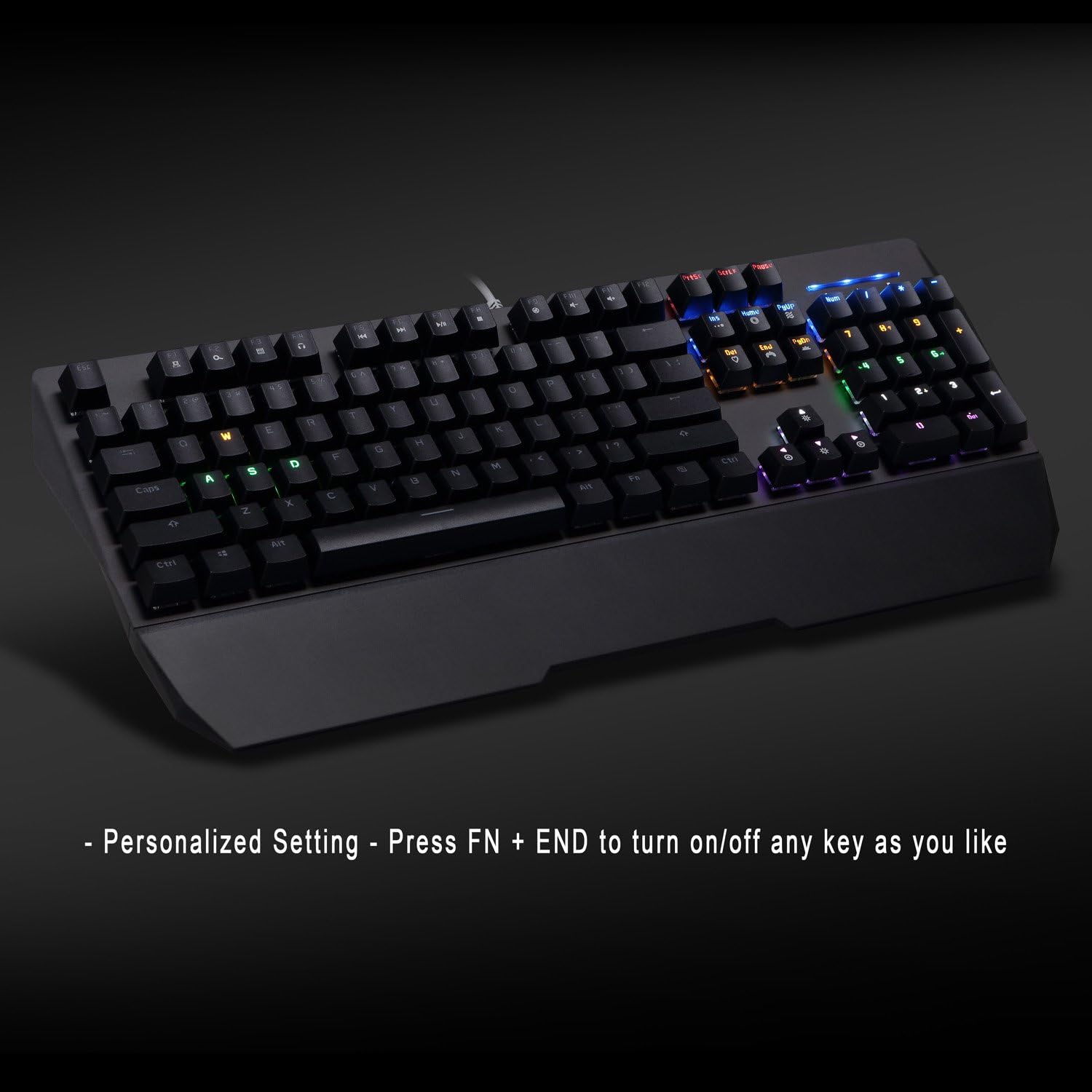 LEQ X6 Backlit Mechanical Keyboard Blue Switch, 104 Key Anti-Ghosting Gaming Keyboard, 6 LED Backlit Modes Support Personal Setting