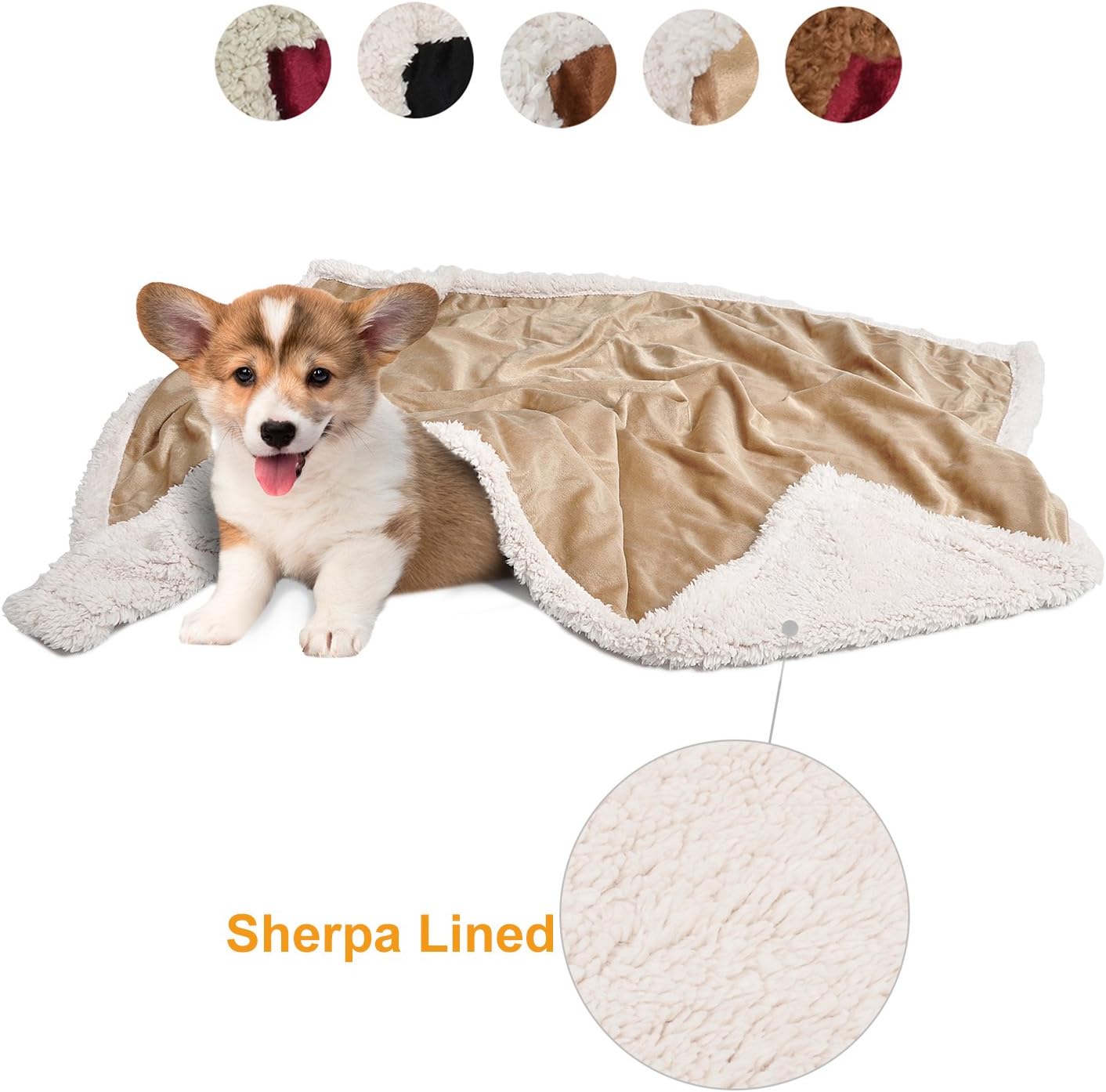 sherpa fleece pet blanket