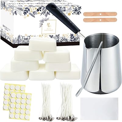 ETUOLIFE Candle Making Kit with Soy Wax Pouring Pot Wicks Magic Paper