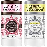 Lavanila Aluminum Free Natural Deodorant for Girls, Vanilla Grapefruit + Sport Luxe (2oz Each) - The Healthy Deodorant - Solid Stick, Vegan