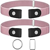 【4 Pcs】No Buckle Stretch Belt for Women and Men Elastic Waist Belt Invisible Belts for Jeans Pants