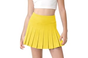 QooNoo Girls Skorts Pleated Tennis Skirts for Girls Athletic Toddler High Waist Activewear Kids Golf Skirts with Pockets