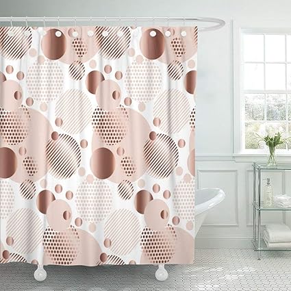 Amazon Com Abaysto Pink Rose Gold Color Abstract Circle Geometry