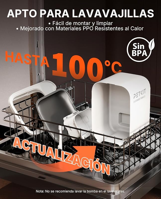 EVERSWEET MAX 2 Fonte Sem Fios para Gatos, Resistente ao Calor, com Sensor de Movimento, Bateria Recarregável de 5000mAh, Controlo por Aplicação, Bebedor Automático para Gato de 3L, Aço Inoxidável