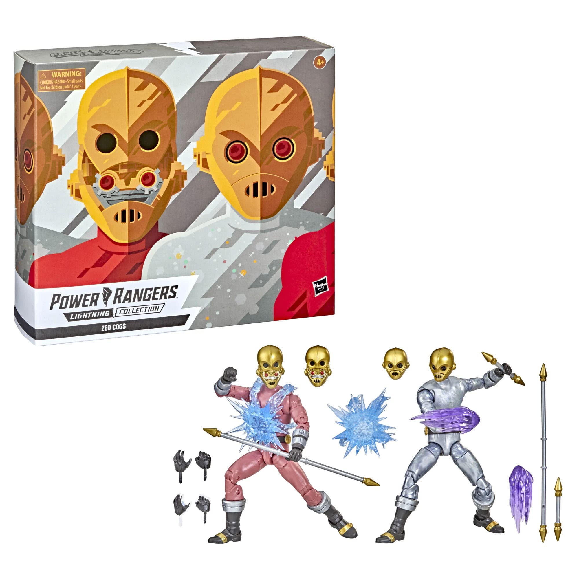 Hasbro Rangers Lightning Collection Action Figures 2 Pack 2021 Zeo Cogs Exclusive, F29765L0, Multicoloured