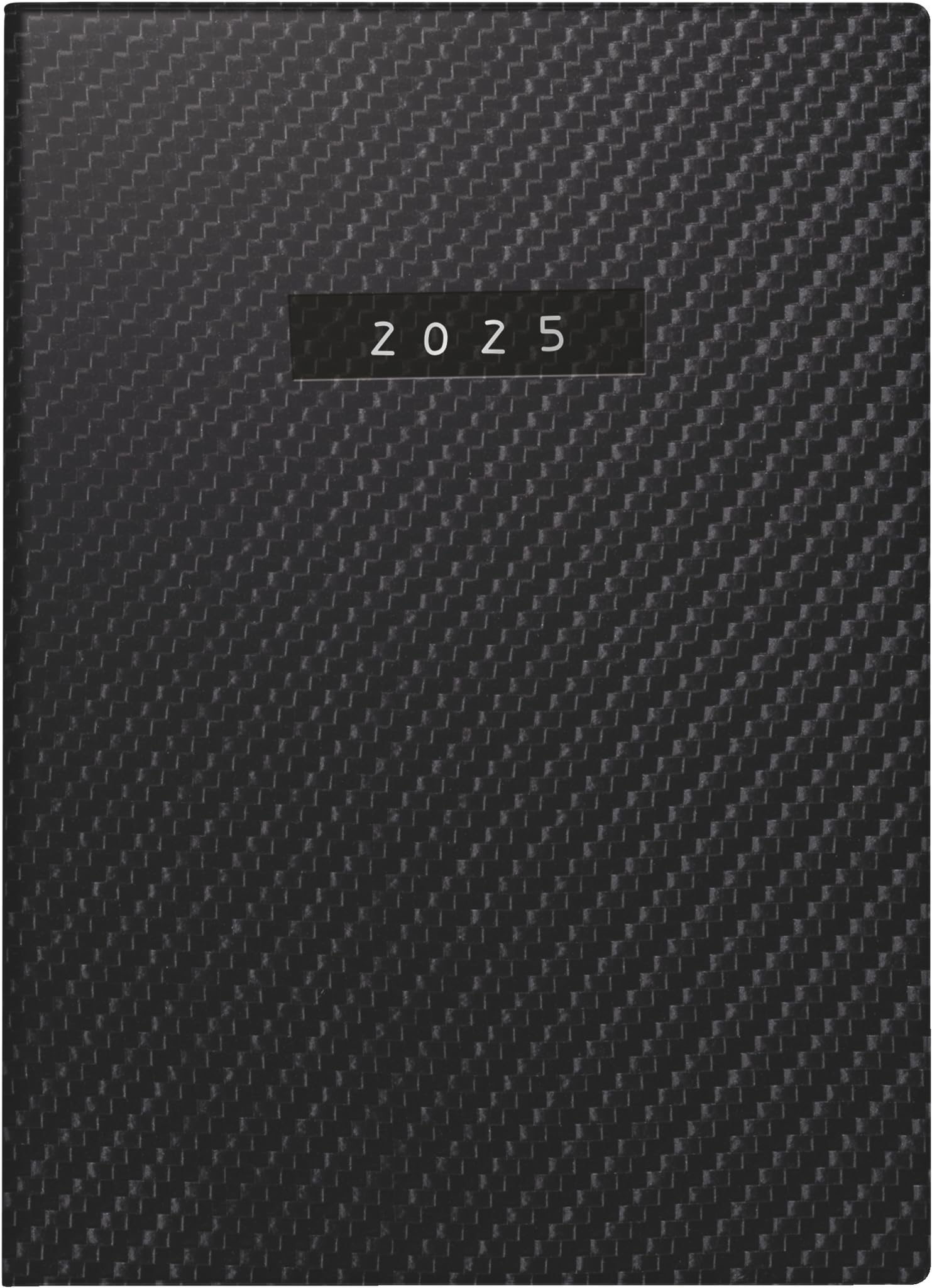 rido/idé Pocket Diary Model Technik III (2025) "Carbon", 1 Page = 1 Day, A6, 384 Pages, Faux Leather Cover, Flexible, Black
