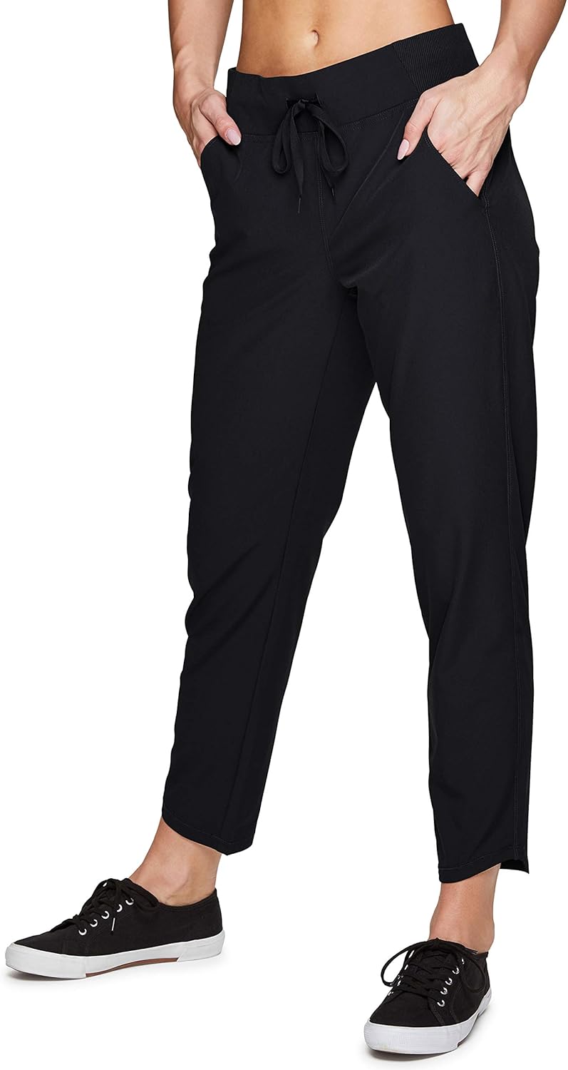 RBX Active Women's Relaxed Fit Lightweight Quick Drying Stretch Woven Pants with Pockets at  Women’s Clothing store