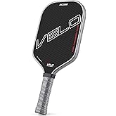 Velo Pickleball, Pickleball Paddles, Professional Carbon Fiber Pickleball Paddle w/Control & Spin, Dual Foam Injected Edge for Large Sweet Spot, 16mm Core, Non-Slip Long Handle, USAPA Approved