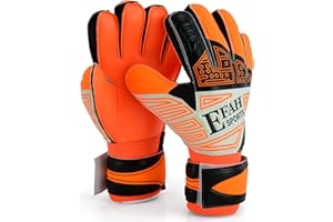 EFAH SPORTS Soccer Goalkeeper Gloves for Kids Boys Children Youth Football Goalie Gloves with Fingersave and Double Wrist Grips