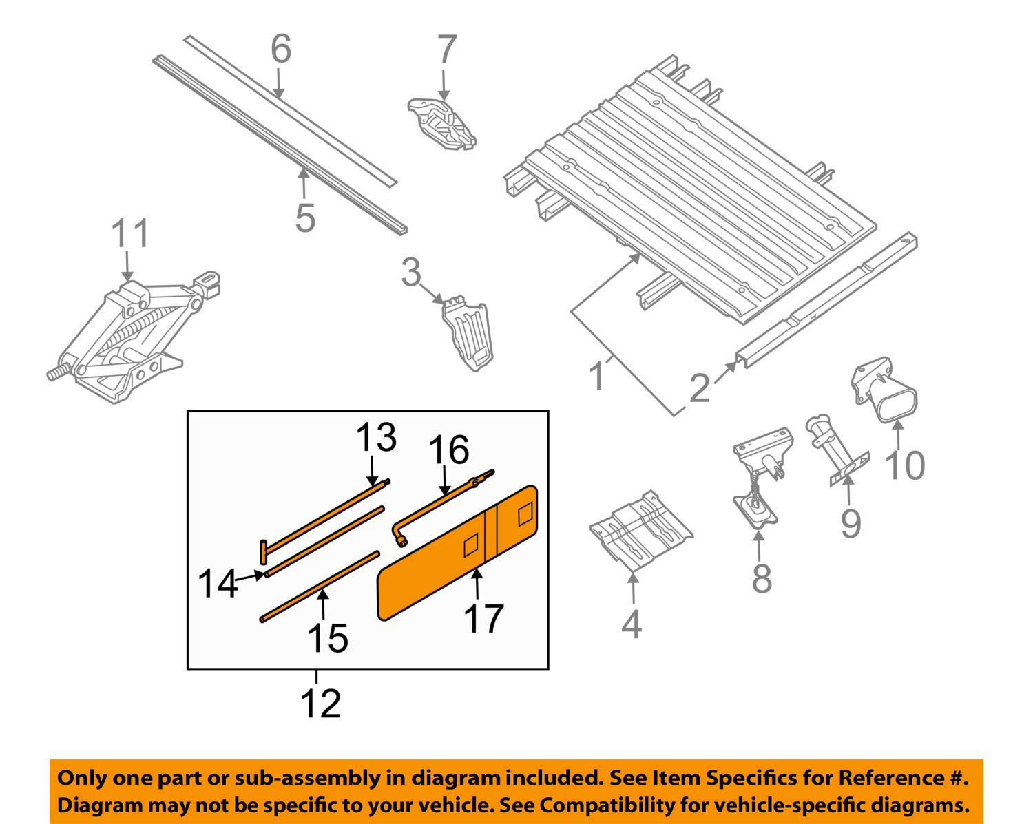 Amazon.com: NEW 2005-2014 Nissan Frontier Spare Tire Jack Tool Kit Bag Set, OEM: Automotive