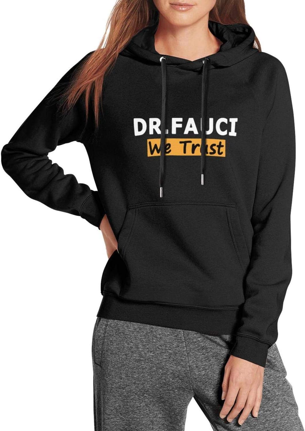 Womens Dr.Anthony-Fauci-2020- Sweatshirt Kangaroo Pocket Long Sleeve Warm Pullover
