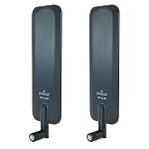 Proxicast 4G, 5G, CBRS 6 dBi Omni-Directional Swivel SMA Terminal Antenna | 600 to 6000 MHz Coverage - 3-Way Articulated Joint - for Cradlepoint, Digi, MoFi, Pepwave, Sierra &amp; Others - ANT-120-008-2PK