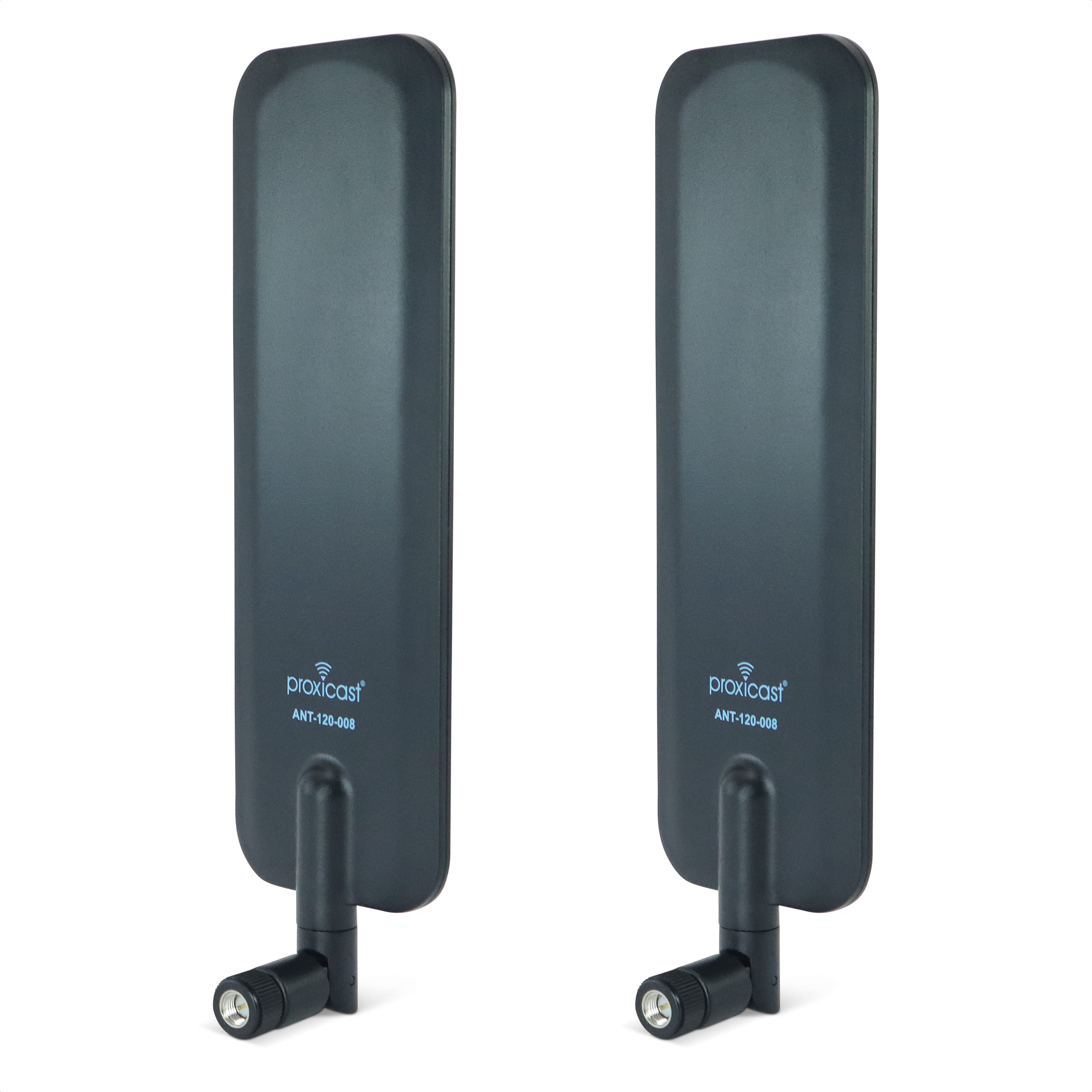 Proxicast 4G/5G/CBRS Universal Wide-Band 6 dBi Omni-Directional Swivel Terminal Antenna (SMA Male) - Compatible with Cisco, Cradlepoint, Digi, MoFi, Pepwave, Sierra and Others (ANT-120-008-2PK)
