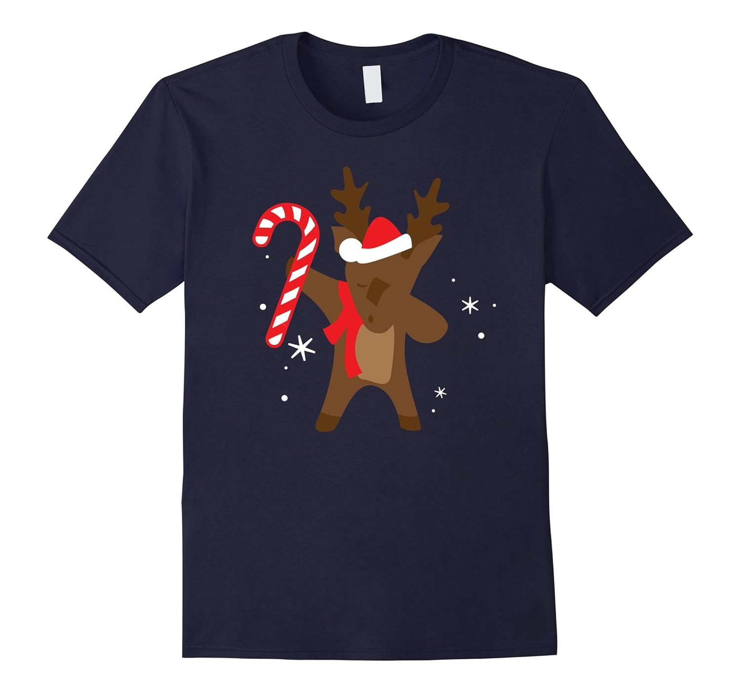 Dabbing Reindeer Shirt, Funny Cute Christmas Candy Cane Gift-ANZ