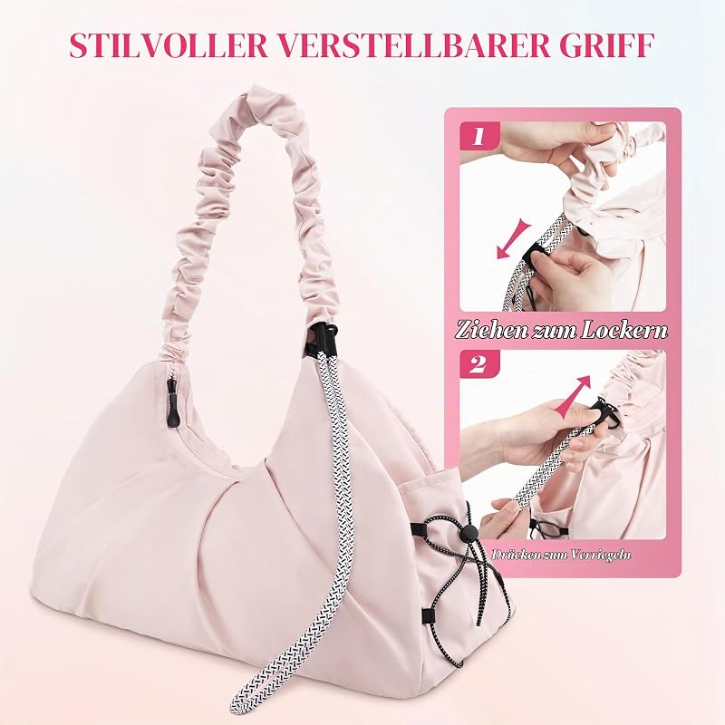Kleine Fitness-Tasche für Frauen mit Schuhfach & Nass Tasche, 16L Leichtgewicht Reise Carry-on Weekender, wasserdichte Tasche mit Yoga-Matte Halter