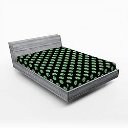 Ambesonne Alien Fitted Sheet, Supernatural