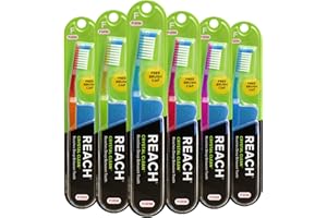 Reach Crystal Clean Toothbrush, Firm Bristles, 1 Count, Pack of 6