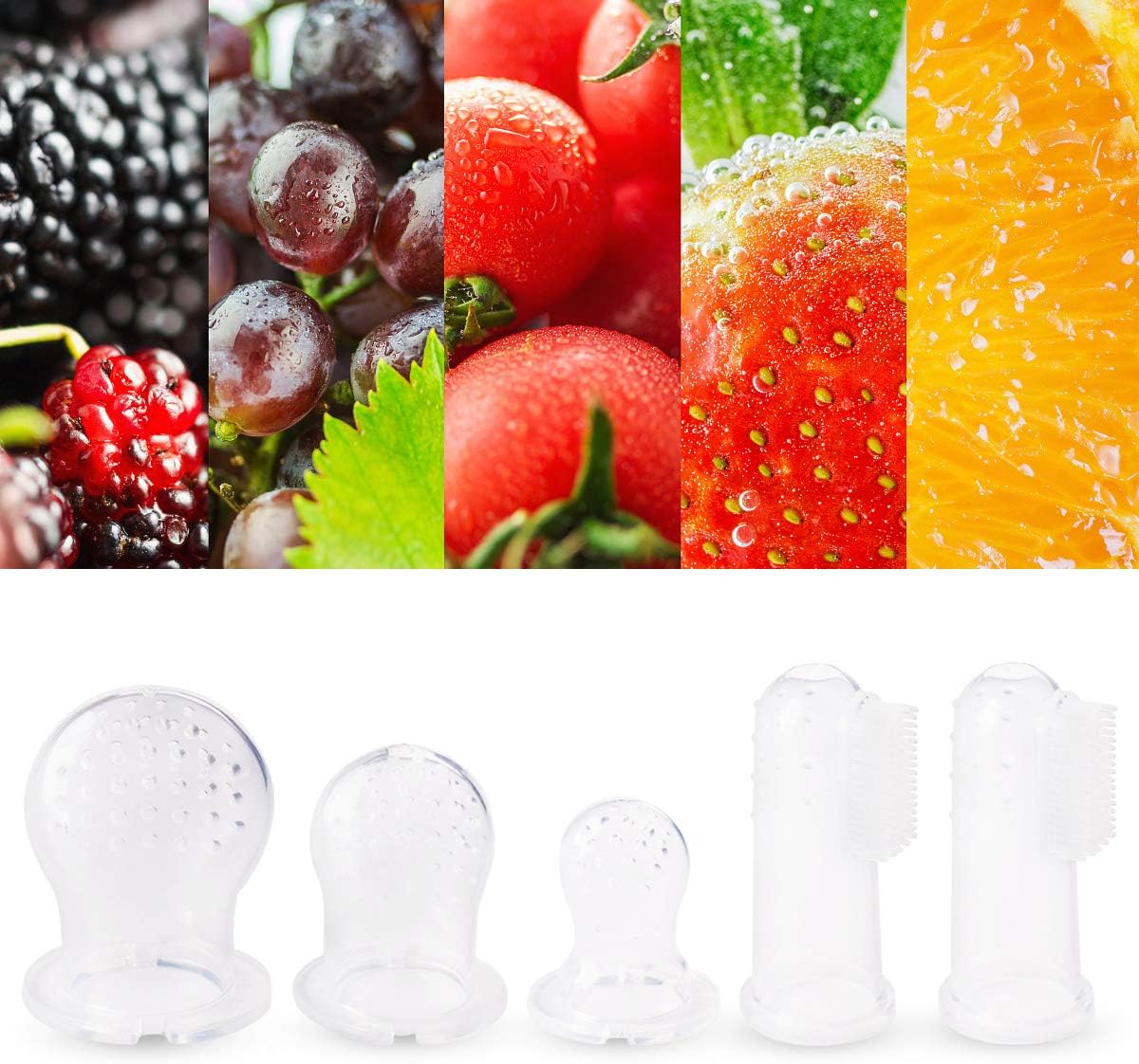 1 Chaine De Sucette 2 Pinceaux A Doigts Bebes Anneaux De Dentition Bebe 2 Tetine Grignoteuse Fruit Alimentation Bebe 3 Sucette En Silicone S M L Sucettes Et Anneaux De Dentition Sucettes