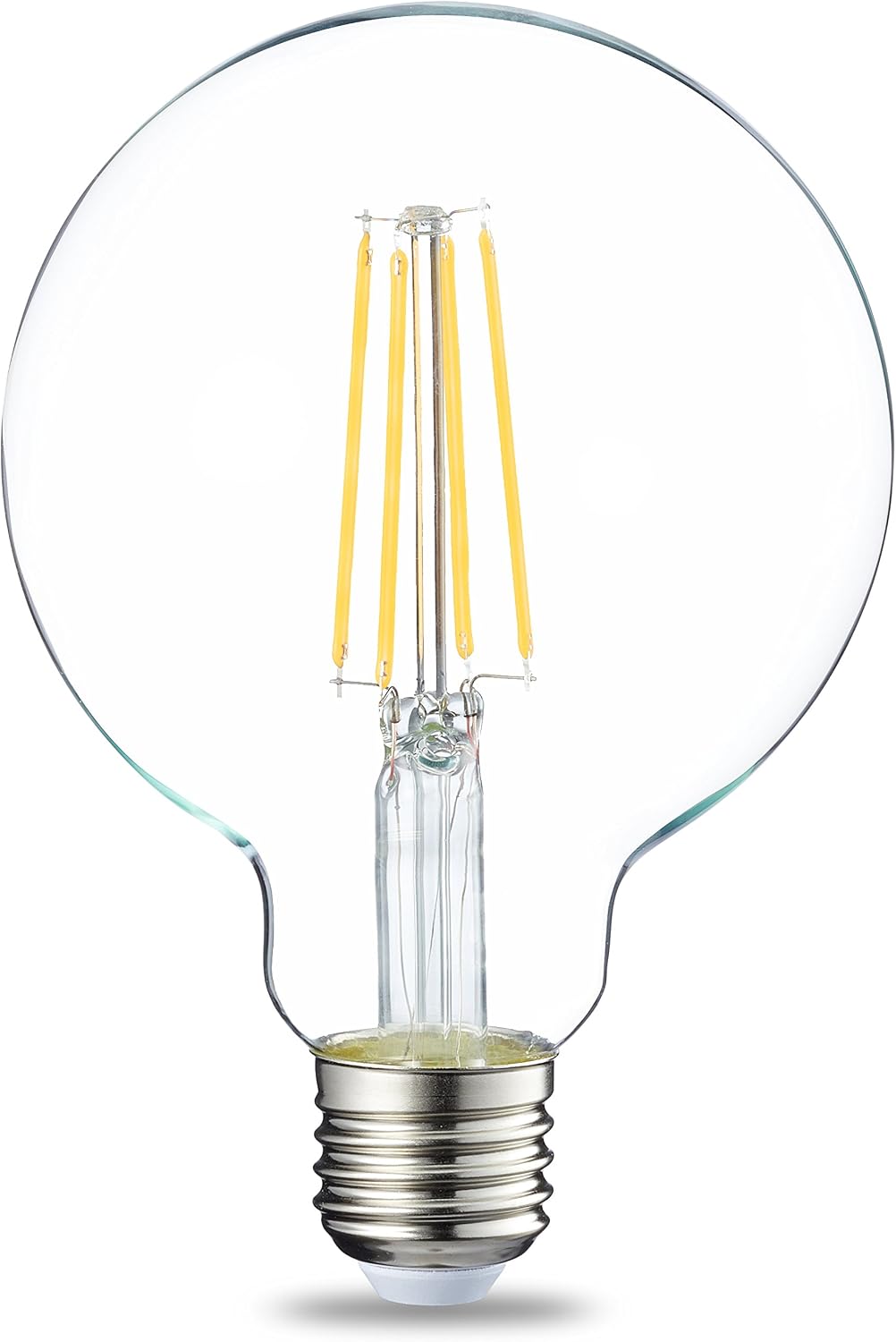 Amazon Basics LED E27 Edison Screw Globe G93 Bulb, 7W (Equivalent to 60W), Clear Filament, Non Dimmable, 2 Count (Pack of 1) - Image 3