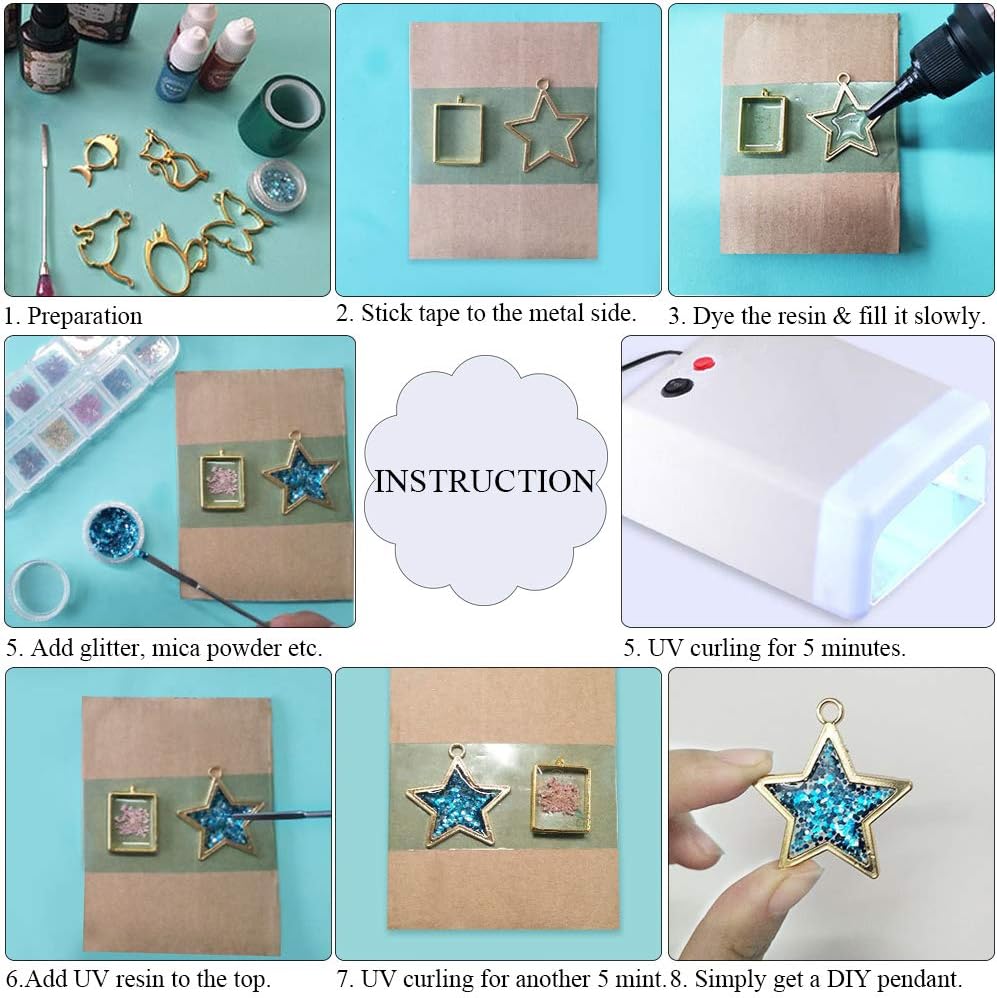 UV Resin, 100g Crystal Clear Ultraviolet UV Curing Resin, Hard Transparent Solar Cure Sunlight Activated Epoxy UV Resin for Resin Casting and Coating, DIY Making