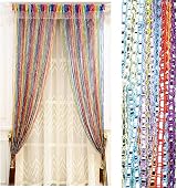 Kuou Glitter Retro Tassel Door Curtain 100x200cm Fly Insect Screen view 5