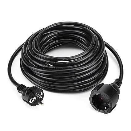 SIMBR Verlängerungskabel 10m Schuko Verlängerung H05VV-F 3G 1,5mm Schwarz