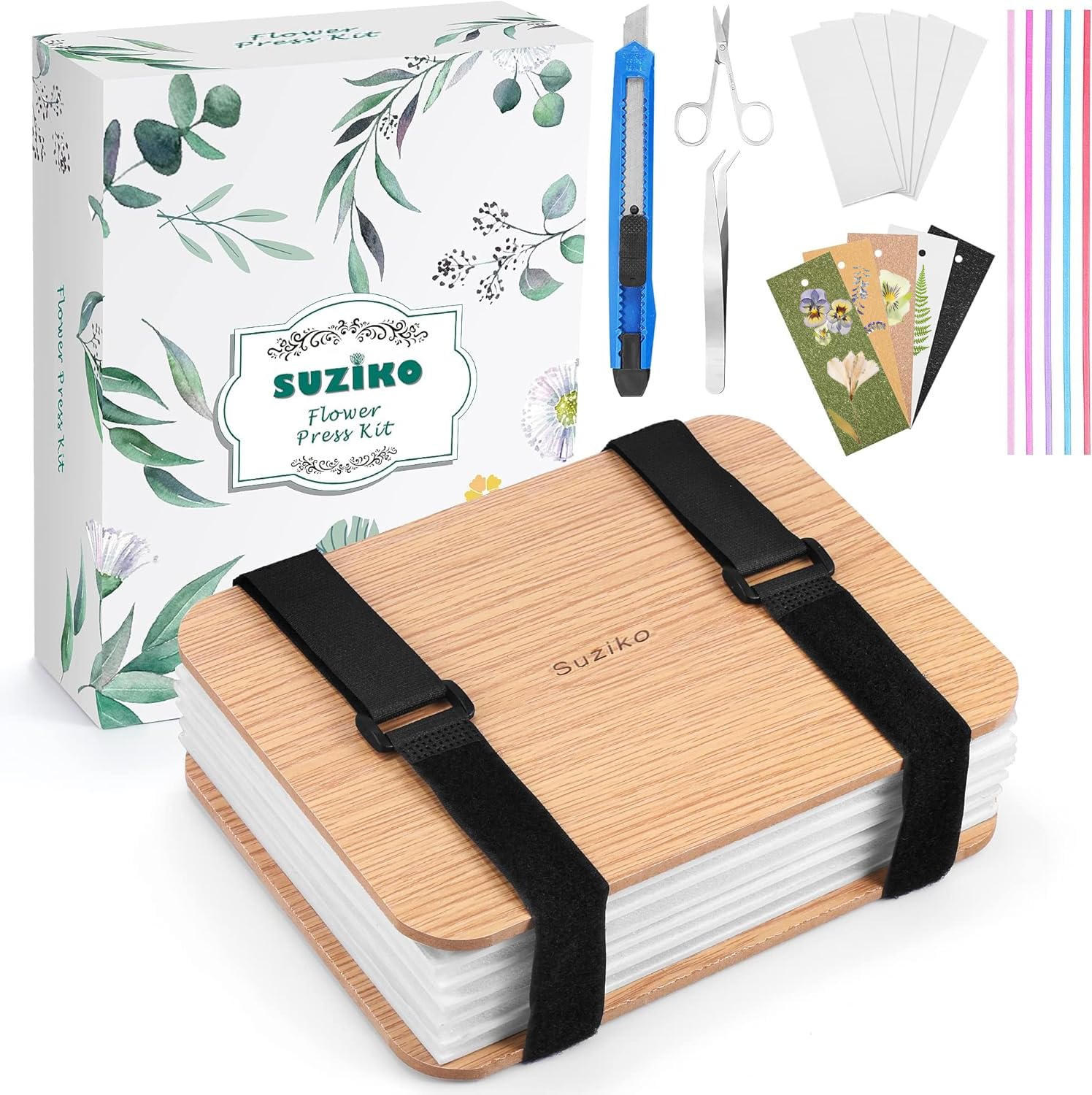 Suziko Flower Pressing Kit, 6 Layers, 6.3 x 8.3 inches, Suitable for Adults & Kids, Great Gift for Arts & Crafts Lovers
