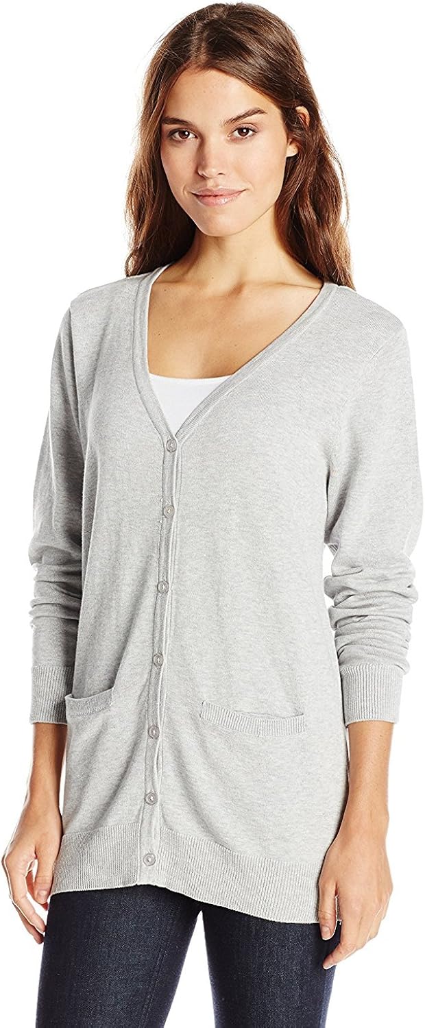 Dockers Women's Boyfriend Cotton Cardigan Sweater with Front Pockets